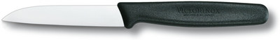 Victorinox Paring Straight Blade 8 cm Black Plastic, Stainless Steel Knife Pack of 1