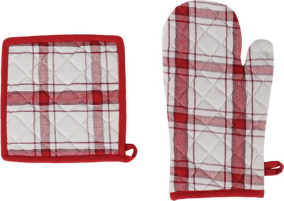 Iris Innovations Chefs Cotton Kitchen Linen Set Maroon, Pack Of 3