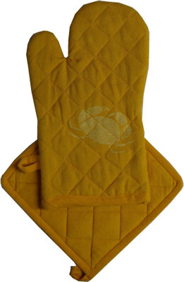 72% OFF on Adt Saral Yellow Cotton Kitchen Linen Set