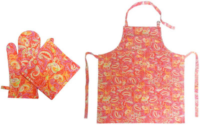 38% OFF on Cotonex Pink, Lavender Cotton Kitchen Linen Set