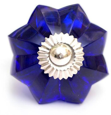 Neerja Glass Cabinet/Draw Knob Blue Pack of 6