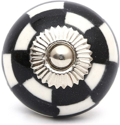 33% OFF on Perfectcreat Ceramic Door Knob Black, White Pack of 4