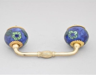 Neerja Ceramic Cabinet/Draw Pull Blue Pack of 2