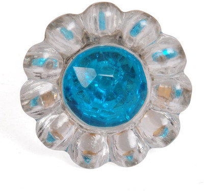 Neerja Glass Cabinet/Draw Knob Clear Pack of 6