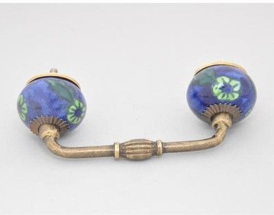 Neerja Ceramic Cabinet/Draw Pull Blue Pack of 2