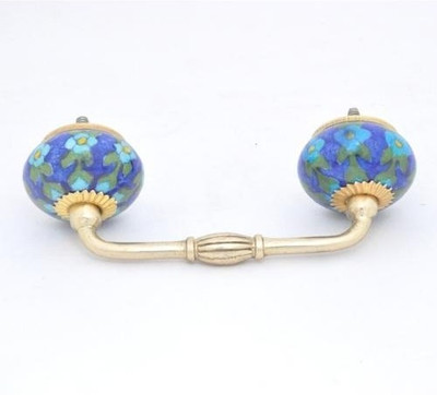 Neerja Ceramic Cabinet/Draw Pull Blue Pack of 2