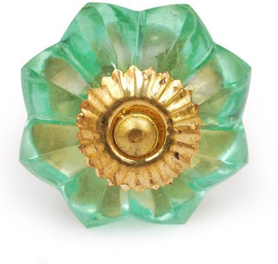 Neerja Glass Cabinet/Draw Knob Green Pack of 6