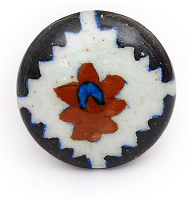 Neerja Ceramic Cabinet/Draw Knob Black Pack of 6