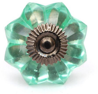 Neerja Glass Cabinet/Draw Knob Green Pack of 6
