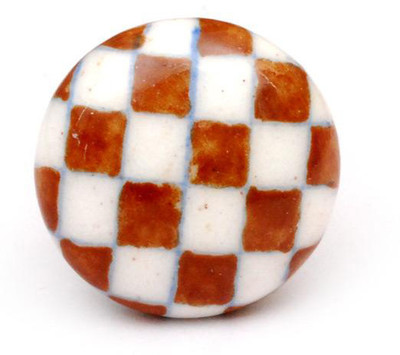 Neerja Ceramic Cabinet/Draw Knob Brown Pack of 6