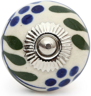 33% OFF on Perfectcreat Ceramic Door Knob White, Blue Pack of 4