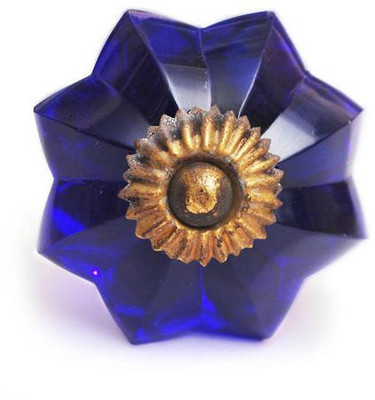 Neerja Glass Cabinet/Draw Knob Blue Pack of 6