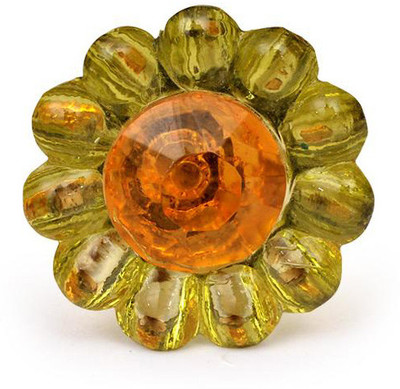 Neerja Glass Cabinet/Draw Knob Orange Pack of 6