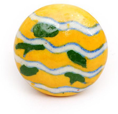 Neerja Ceramic Cabinet/Draw Knob Yellow Pack of 6