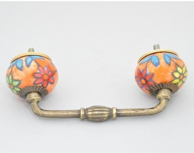 Neerja Ceramic Cabinet/Draw Pull Orange Pack of 2 Neerja Ceramic Cabinet/Draw Pull Orange Pack of 2