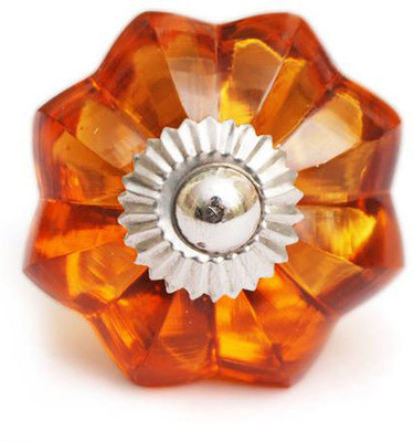 Neerja Glass Cabinet/Draw Knob Orange Pack of 6