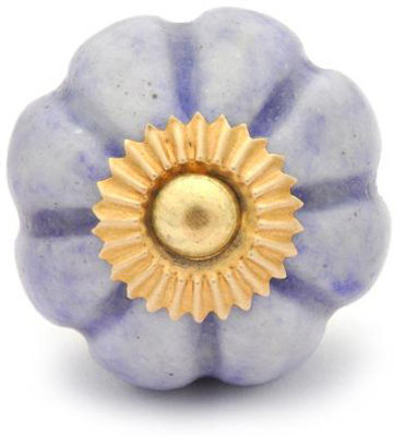 Neerja Ceramic Cabinet/Draw Knob Purple Pack of 6