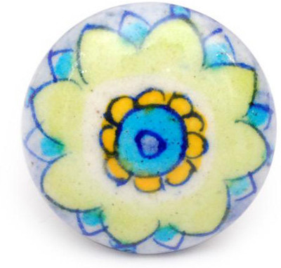 Neerja Ceramic Cabinet/Draw Knob Purple Pack of 6