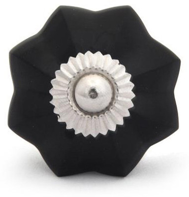 Neerja Glass Cabinet/Draw Knob Black Pack of 6