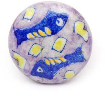 Neerja Ceramic Cabinet/Draw Knob Purple Pack of 6