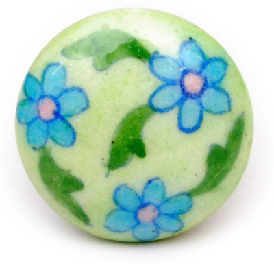 Neerja Ceramic Cabinet/Draw Knob Green Pack of 6