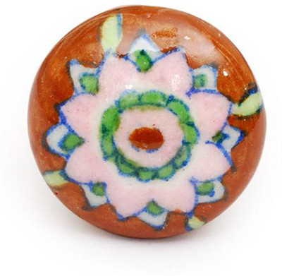 Neerja Ceramic Cabinet/Draw Knob Brown Pack of 6