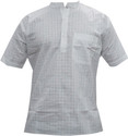 Indiatrendzs Checkered Men's Straight Kurta