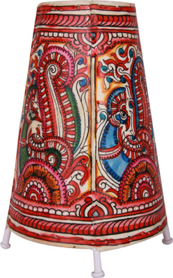 21% OFF on Adaa Leather Lamp Shade - Multicolour Handpainted Peacock Design (Round - Height 9 Inches and Width 5 Inches) Multicolor Lantern