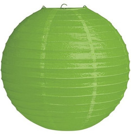 Skycandle 8″ Green Even Ribbing Round Paper Lantern (Green, Pack Of 1)
