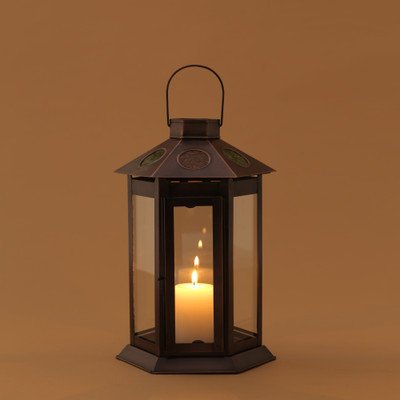 3% OFF on Indecrafts Brown Iron Lantern