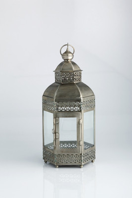 Era Silver Iron, Glass Lantern Era Silver Iron, Glass Lantern