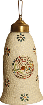 44% OFF on EarthenMetal White Glass Lantern