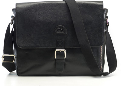 Hide Craft 10.1 inch Laptop messenger Bag Black Hide Craft 10.1 inch Laptop messenger Bag Black