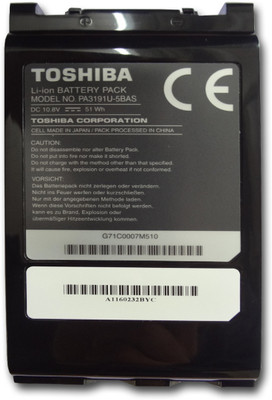 Toshiba PA3191U-5BAS 6 Cell Laptop Battery Toshiba PA3191U-5BAS 6 Cell Laptop Battery