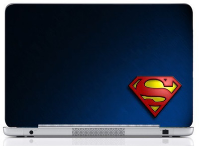 WebPlaza Superman Logo Laptop Skin Vinyl Laptop Decal (All Laptops With Screen Size Upto 15.6 Inch)