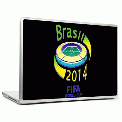 24% OFF on Headturnerz Brazil Fifa Wc 2014 Art Black Vinyl Laptop Decal