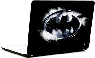 Pics And You Batman Logo Black And Grey Vinyl Laptop Decal (Laptops And Macbooks)