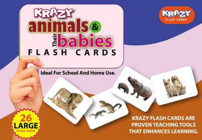 Mind Wealth Krazy Animals and Babies Flash Cards