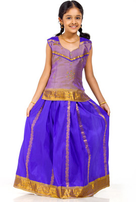 Kanakadara Self Design Baby Girl's Lehenga Choli Kanakadara Self Design Baby Girl's Lehenga Choli