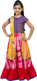 K&U Self Design Girl's Lehenga, Choli and Dupatta Set K&U Self Design Girl's Lehenga, Choli and Dupatta Set