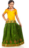 14% OFF on Kanakadara Self Design Girl's Lehenga Choli 14% OFF on Kanakadara Self Design Girl's Lehenga Choli