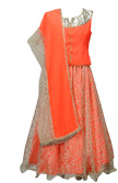 50% OFF on Peaches Self Design Girl's Lehenga Choli