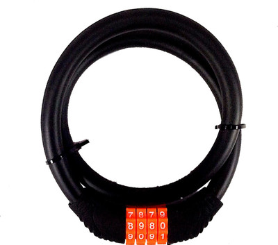 He Retail Resettable Combination Spiral Cable Lock (Black)