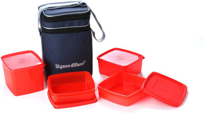 Signoraware 505 Director Special (With Bag) 4 Containers Lunch Box Signoraware 505 Director Special (With Bag) 4 Containers Lunch Box