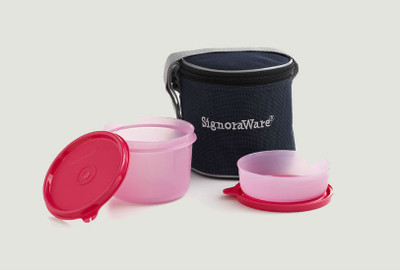 Signoraware Executive Lunch Box Small (with Bag) 2 Containers Lunch Box Signoraware Executive Lunch Box Small (with Bag) 2 Containers Lunch Box
