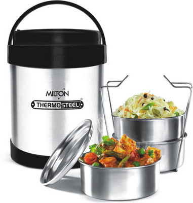 8% OFF on Milton Royal 3 Office Range Plastic, Stainless Steel Lunch Boxes 450 ml