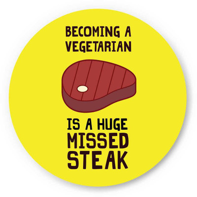 33% OFF on PosterGuy Becoming a Vegetarian Funny Fridge Magnet Fridge Magnet