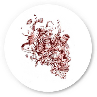 33% OFF on PosterGuy Mechanical Skull Red Sketch Fridge Magnet 33% OFF on PosterGuy Mechanical Skull Red Sketch Fridge Magnet