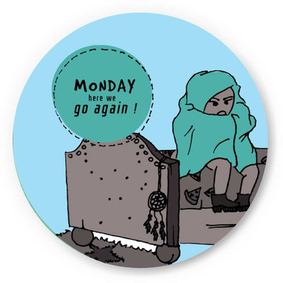 33% OFF on PosterGuy Mondays Illustration Fridge Magnet