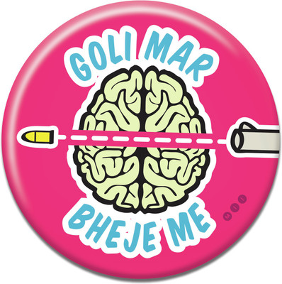 Mad(e) In India Goli Maar Bheje me Fridge Magnet Fridge Magnet Mad(e) In India Goli Maar Bheje me Fridge Magnet Fridge Magnet